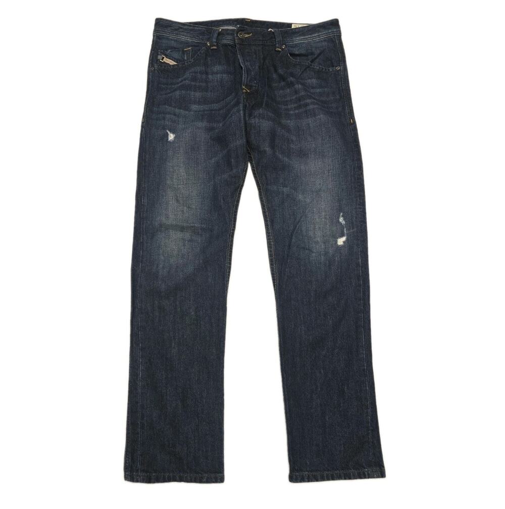 Diesel Darron Slim Tapered Mens Jeans Dark Wash Distressed Size 33x30 ORBS4